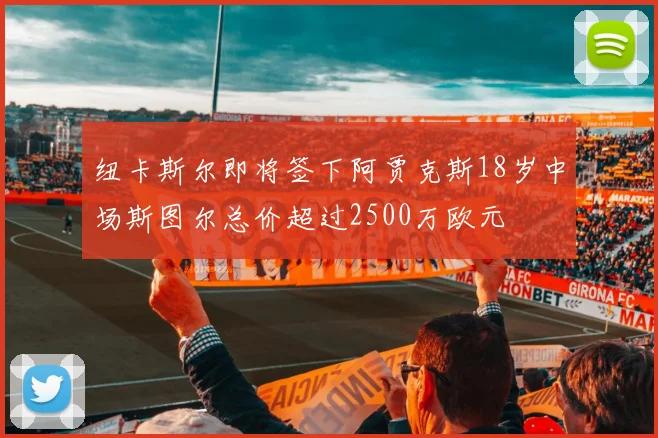 纽卡斯尔即将签下阿贾克斯18岁中场斯图尔总价超过2500万欧元